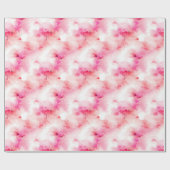 Roze & Witte Abstracte en Lijnen Cadeaupapier (Vlak)