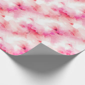 Roze & Witte Abstracte en Lijnen Cadeaupapier (Hoek)