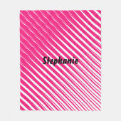 Roze witte Abstracte naam Gift Cute Girly Cute Fleece Deken (Voorkant)