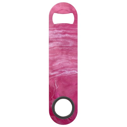 Roze witte Abstracte roestvrijstalen flesopener Speed Flessenopener (Achterkant)