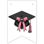 Roze & Witte Afstudeerfeest Klas van 2026 Vlaggetjes (Eerste vlag)