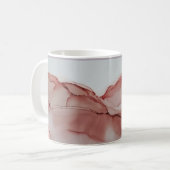 Roze Witte Alcohol Ink Mountain Dunes Adventure Koffiemok (Voorkant links)