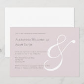 Roze witte ampers en repetitie dineruitnodigingen kaart (Voorkant / Achterkant)