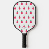 Roze Witte Ananas Patroon Pickleball Paddle (Achterkant)