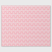 Roze Witte Ankers 2Dir Patroon Cadeaupapier (Vlak)