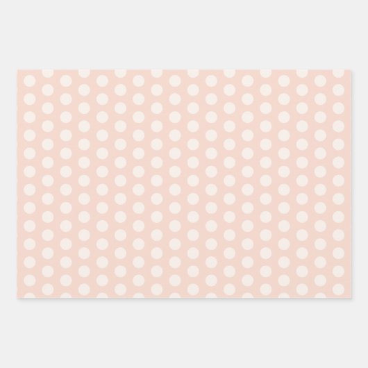 Roze Witte Aquarel Gestreepte Stippen Inpakpapier Vel (Voorkant 2)