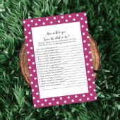 Roze witte Baby die vader het beste spel kent Kaart