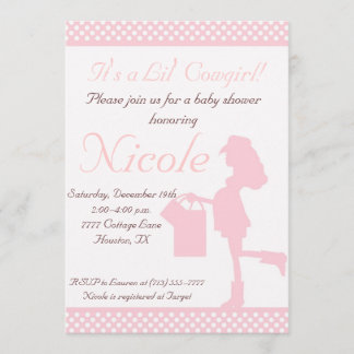 Roze/witte Baby showers Kaart
