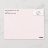 Roze/witte Baby voetafdrukken Briefkaart (Achterkant)
