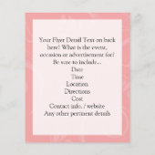 Roze/witte Baby voetafdrukken Flyer (Achterkant)