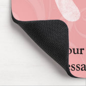 Roze/witte Baby voetafdrukken Muismat (Hoek)