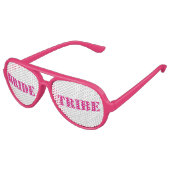 Roze witte bachelorette bride tribe bril aviator zonnebril (Gekanteld)