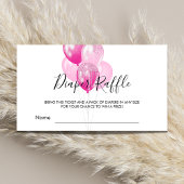 Roze witte ballonnen meisje baby shower luidoperha informatiekaartje