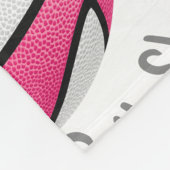 roze witte basketbal hof , gelukkige huismeisjes fleece deken (Hoek)