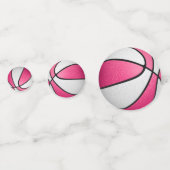 Roze witte basketbal partij confetti (Voorkanten)