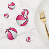 Roze witte basketbal partij confetti (Groep)