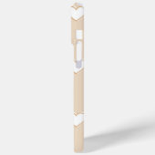 Roze witte beige verkuilt Eenvoudig hartpatroon Case-Mate iPhone Case (Achterkant / Links)