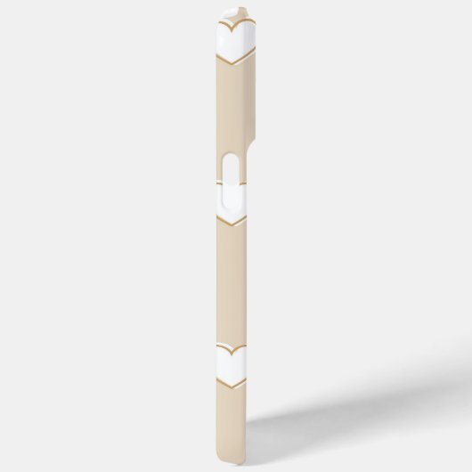 Roze witte beige verkuilt Eenvoudig hartpatroon Case-Mate iPhone Case (Achterkant / Rechts)