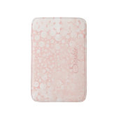 Roze witte belletjes badmat (Voorkant Verticaal)