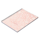 Roze witte belletjes jouw naam notitieboek (Linkerzijde)