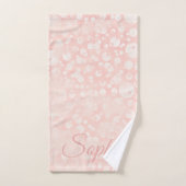 Roze witte belletjes polka dots meisjes bad handdoek (Handdoek)