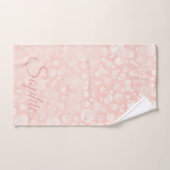 Roze witte belletjes polka dots meisjes bad handdoek (Handdoek)