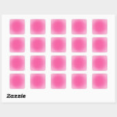 Roze Witte Blanco Sjabloon Aangepaste Trend Kleur Vierkante Sticker (Vel)
