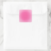 Roze Witte Blanco Sjabloon Aangepaste Trend Kleur Vierkante Sticker (Tas)