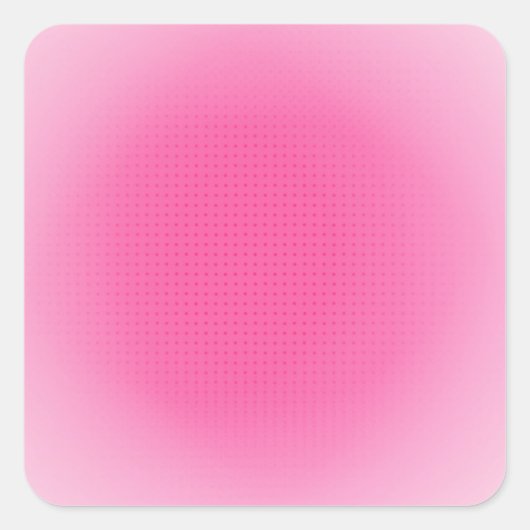 Roze Witte Blanco Sjabloon Aangepaste Trend Kleur Vierkante Sticker (Voorkant)