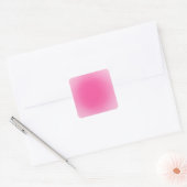 Roze Witte Blanco Sjabloon Aangepaste Trend Kleur Vierkante Sticker (Envelop)