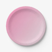 Roze Witte Blanke Elegante Aangepaste Sjabloon Papieren Bordje (Voorkant)