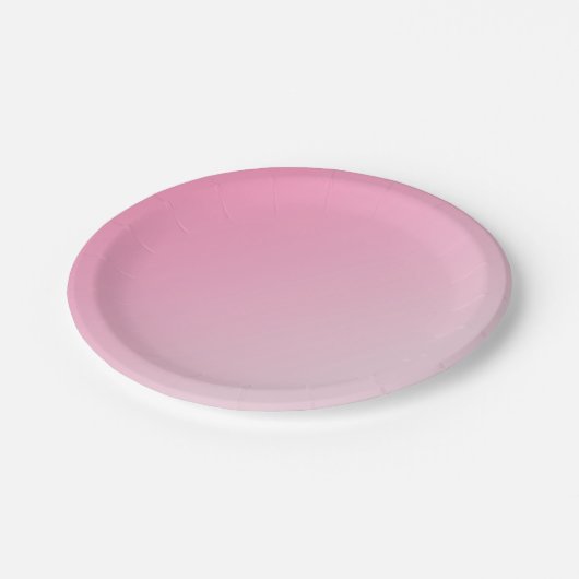 Roze Witte Blanke Elegante Aangepaste Sjabloon Papieren Bordje (Gekanteld)