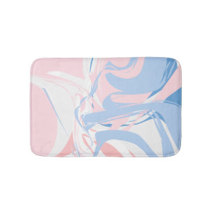 Roze witte blauwe marmer Abstract Badmat
