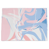 Roze witte blauwe marmer Abstracte Baby Groot Cadeauzakje (Voorkant)