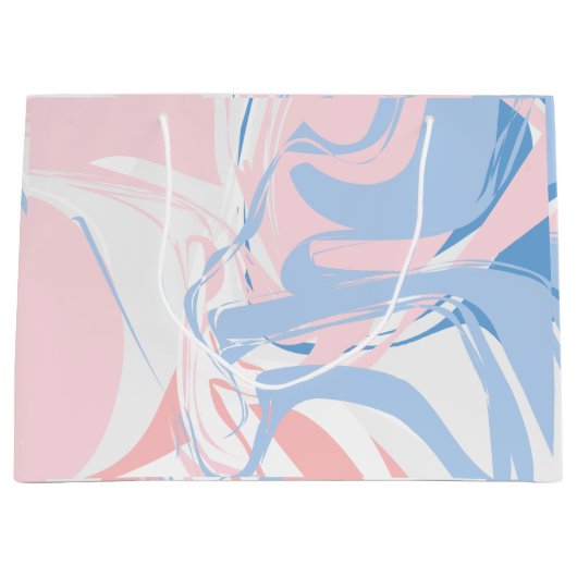 Roze witte blauwe marmer Abstracte Baby Groot Cadeauzakje (Voorkant)