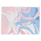 Roze witte blauwe marmer Abstracte Baby Groot Cadeauzakje (Achterkant)