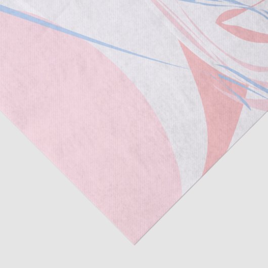 Roze witte blauwe marmer Abstracte Baby Tissuepapier (Detail)