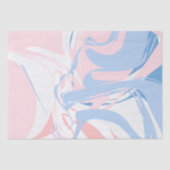 Roze witte blauwe marmer Abstracte Baby Tissuepapier (Voorkant)