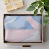 Roze Witte Blauwe Marmer Wervel Abstract Baby Tissuepapier (Geschenk)