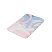 Roze Witte Blauwe Marmer Wervel Abstract Badmat (Gekanteld)