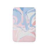 Roze Witte Blauwe Marmer Wervel Abstract Badmat (Voorkant Verticaal)