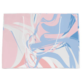 Roze Witte Blauwe Marmer Wervelend Abstract Baby Groot Cadeauzakje