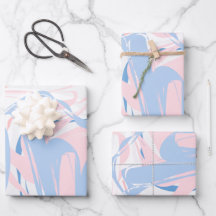 Roze Witte Blauwe Marmer Wervelend Abstract Baby