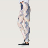 Roze witte blauwe vierkanten leggings (Links)