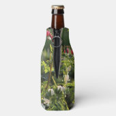 Roze & witte bloedende harten flesjeskoeler (Fles Achterkant)