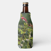 Roze & witte bloedende harten flesjeskoeler (Fles Voorkant)