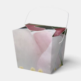 Roze Witte Bloem Afhaal Favorietendoos Bedankdoosjes