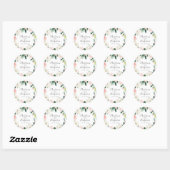 Roze Witte Bloem Bruiloft Envelop Seal Stickers (Vel)