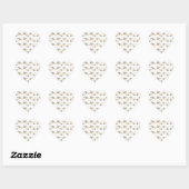 roze witte bloem hart sticker (Vel)