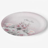 Roze Witte Bloem Papier Bord (Gekanteld)
